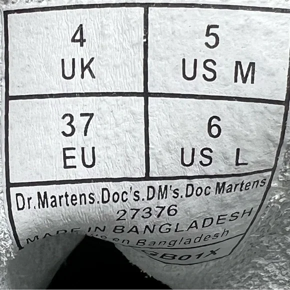 Dr. Martens White Boots with Black Laces - Picture 8 of 9